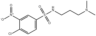 4-CHLORO-N-[3-(DIMETHYLAMINO)PROPYL]-3-NITROBENZENESULFONAMIDE Struktur