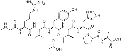 SAR-ARG-VAL-TYR-ILE-HIS-PRO-ALA ACETATE SALT Struktur