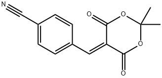 2,2-Dimethyl-5-(4-cyanobenzylidene)-1,3-dioxane-4,6-dione Struktur