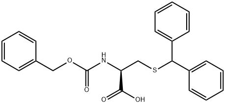 S-(Diphenylmethyl)-N-[(benzyloxy)carbonyl]-L-cysteine Struktur