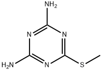 2-(Methylthio)-4,6-diamino-1,3,5-triazine Struktur