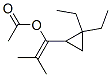 Cyclopropanemethanol, 2,2-diethyl-alpha-(1-methylethylidene)-, acetate (9CI) Struktur