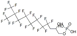 4,4,5,5,6,6,7,7,8,8,9,9,10,11,11,11-hexadecafluoro-2-hydroxy-10-(trifluoromethyl)undecyl dihydrogen phosphate  Struktur