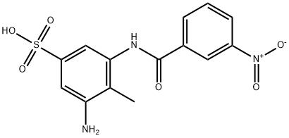 3-Amino-4-methyl-5-[(3-nitrobenzoyl)amino]benzenesulfonic acid Struktur