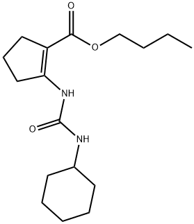 1-Cyclohexyl-3-(2-butoxycarbonylcyclopent-1-enyl)urea