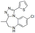 9-Chloro-5,6-dihydro-4-methyl-1-(2-thienyl)-4H-[1,2,4]triazolo[4,3-a][1,5]benzodiazepine Struktur