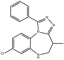 8-Chloro-5,6-dihydro-4-methyl-1-phenyl-4H-[1,2,4]triazolo[4,3-a][1,5]benzodiazepine Struktur