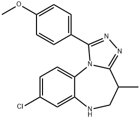 8-Chloro-5,6-dihydro-1-(4-methoxyphenyl)-4-methyl-4H-[1,2,4]triazolo[4,3-a][1,5]benzodiazepine Struktur