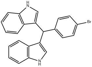 3,3'-((4-Bromophenyl)methylene)bis(1H-indole) Struktur