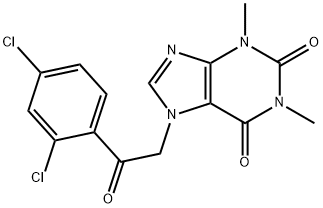 1H-Purine-2,6-dione,  7-[2-(2,4-dichlorophenyl)-2-oxoethyl]-3,7-dihydro-1,3-dimethyl- Struktur