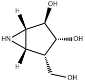 6-Azabicyclo[3.1.0]hexane-2,3-diol, 4-(hydroxymethyl)-, (1S,2R,3R,4S,5S)- (9CI) Struktur