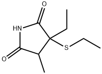 3-Ethyl-3-(ethylthio)-4-methyl-2,5-pyrrolidinedione Struktur