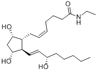 N-ETHYL-9ALPHA, 11ALPHA, 15S-TRIHYDROXY-PROSTA-5Z, 13E-DIEN-1-AMIDE Struktur