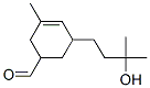 5-(3-Hydroxy-3-methylbutyl)-3-methyl-3-cyclohexene-1-carbaldehyde Struktur