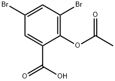 2-acetyl-3,5-dibromosalicylic acid Struktur