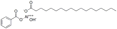 (benzoato-O,O')hydroxy(octadecanoato-O,O')aluminium Struktur