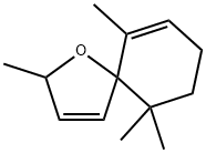 2,6,10,10-tetramethyl-1-oxaspiro[4.5]deca-3,6-diene Struktur