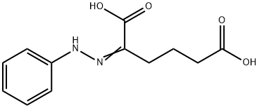 (2E)-2-(phenylhydrazinylidene)hexanedioic acid Struktur