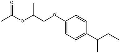 1-(4-butan-2-ylphenoxy)propan-2-yl acetate Struktur