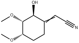 Acetonitrile, [(2S,3R,4S)-2-hydroxy-3,4-dimethoxycyclohexylidene]- (9CI) Struktur