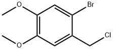 1-bromo-2-(chloromethyl)-4,5-dimethoxy-benzene Struktur