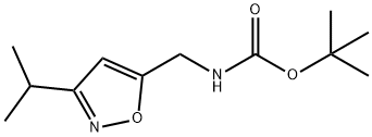 5-N-(BOC)-AMINOMETHYL-3-ISOPROPYLISOXAZOLE Struktur