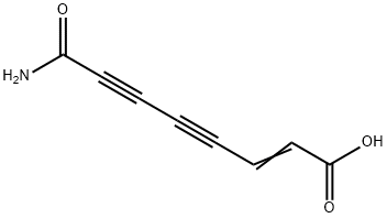 (2E)-8-Amino-8-oxo-2-octene-4,6-diynoic acid Struktur