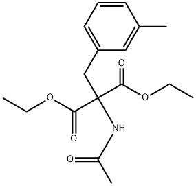 diethyl 2-acetamido-2-[(3-methylphenyl)methyl]propanedioate Struktur