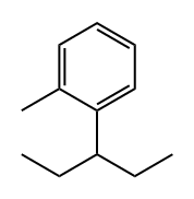 1-methyl-2-(1-ethylpropyl)benzene Struktur