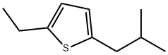 2-Ethyl-5-(2-methylpropyl)thiophene Struktur