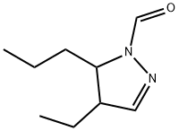 4-Ethyl-4,5-dihydro-5-propyl-1H-pyrazole-1-carbaldehyde Struktur