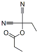 Ethyl(1-oxopropoxy)propanedinitrile Struktur