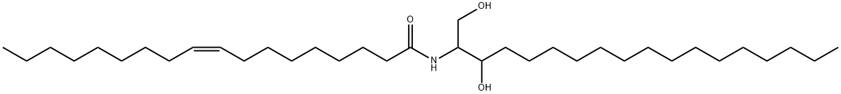 (Z)-N-(1,3-dihydroxyoctadecan-2-yl)octadec-9-enamide Struktur