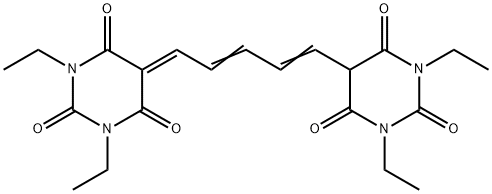 5-[5-(1,3-diethyl-1,2,3,4-tetrahydro-6-hydroxy-2,4-dioxo-5-pyrimidinyl)penta-2,4-dienylidene]-1,3-diethylbarbituric acid Struktur