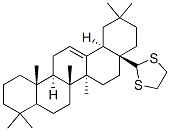 28,28-Ethylenedithio-oleana-12-ene Struktur