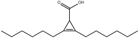 2,3-Dihexyl-2-cyclopropene-1-carboxylic acid Struktur