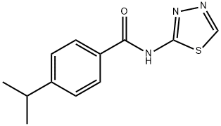 Benzamide, 4-(1-methylethyl)-N-1,3,4-thiadiazol-2-yl- (9CI) Struktur