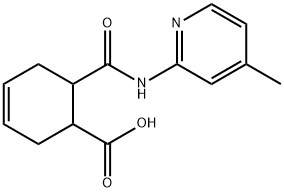 3-Cyclohexene-1-carboxylicacid,6-[[(4-methyl-2-pyridinyl)amino]carbonyl]- Struktur