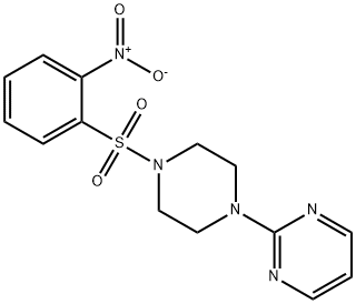 2-{4-[(2-nitrophenyl)sulfonyl]piperazino}pyrimidine Struktur