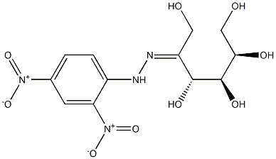 (2R,3S,4R,5E)-5-[(2,4-dinitrophenyl)hydrazinylidene]hexane-1,2,3,4,6-p entol Struktur