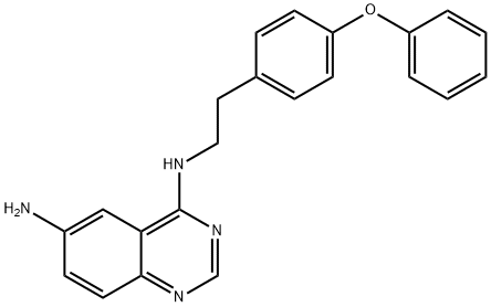 6-AMINO-4-(4-PHENOXYPHENYLETHYLAMINO)QUINAZOLINE Struktur