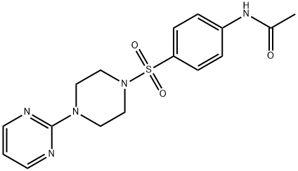 N-(4-{[4-(2-pyrimidinyl)piperazino]sulfonyl}phenyl)acetamide Struktur