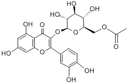 QUERCETIN-3-O-BETA-D-GLUCOPYRANOSYL-6''-ACETATE Struktur