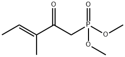 [(E)-3-Methyl-2-oxo-3-pentenyl]phosphonic acid dimethyl ester Struktur