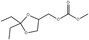 Carbonic acid, (2,2-diethyl-1,3-dioxolan-4-yl)methyl methyl ester (9CI) Struktur