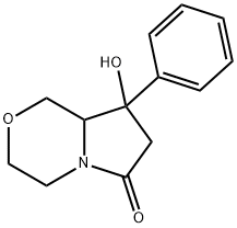 8-Hydroxy-8-phenyl-hexahydro-pyrrolo[2,1-c][1,4]oxazin-6-one Struktur