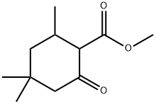 2,4,4-Trimethyl-6-oxocyclohexanecarboxylic acid methyl ester Struktur