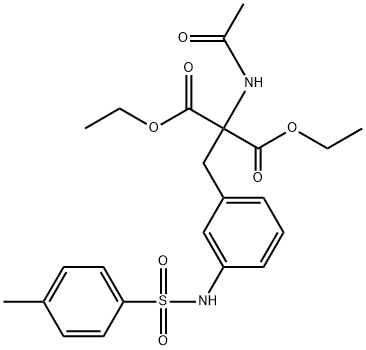 diethyl 2-acetamido-2-[[3-[(4-methylphenyl)sulfonylamino]phenyl]methyl ]propanedioate Struktur