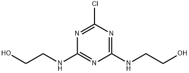 2,2'-[(6-chloro-1,3,5-triazine-2,4-diyl)diimino]bisethanol Struktur