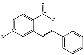 4-nitro-1-oxido-3-(2-phenylethenyl)pyridine Struktur